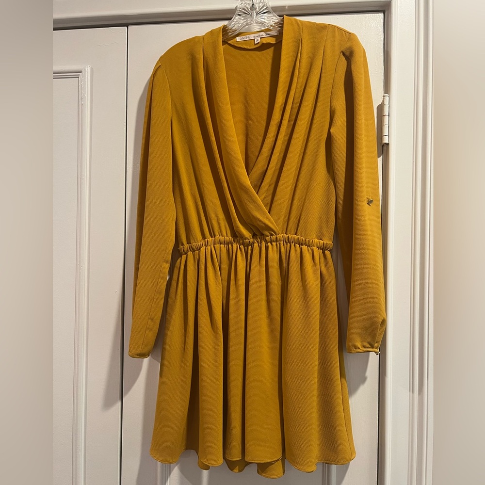 RACHEL Rachel Roy Mustard Long Sleeve Dress